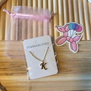 Initial Necklace “K”